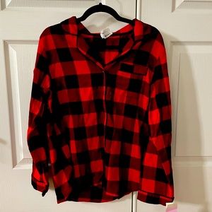 New Flannel Top - Stars Above - Red&Black - Medium
